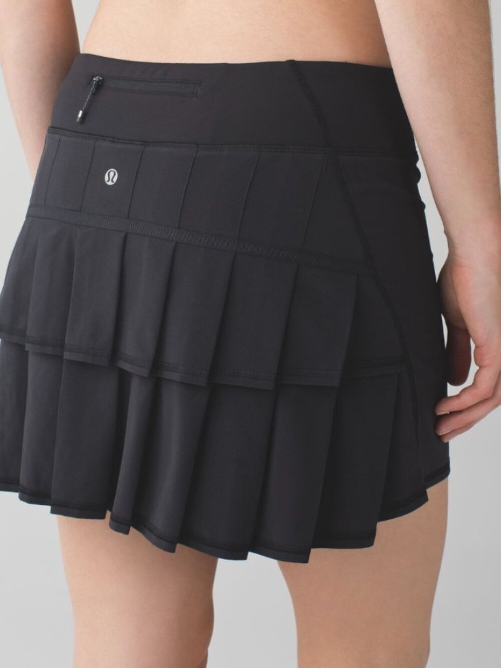 Lululemon Run: Pace Setter Skirt *Tall Black Size 12 Tennis Golf Pickleball EUC